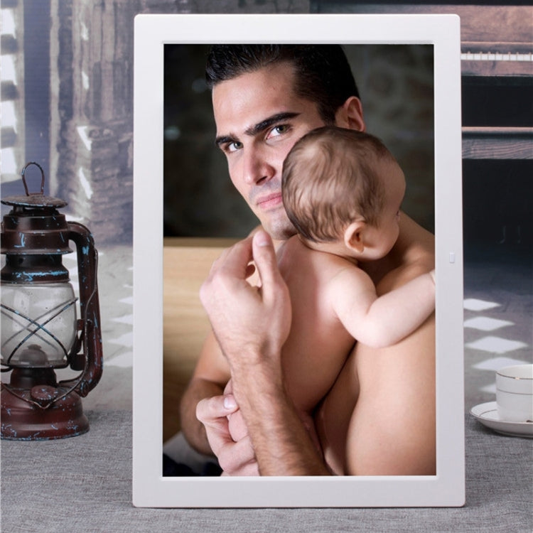 17 inch LED 显示多媒體數碼相框, 帶遙控 塑膠面板 白色