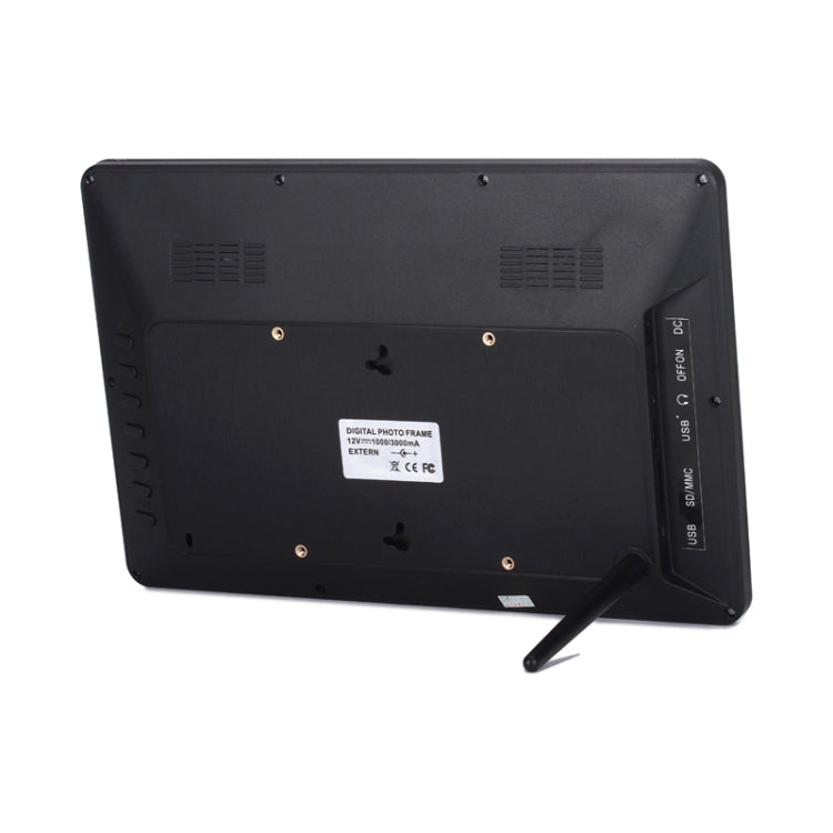 12英寸LED显示屏多媒體數碼相框帶支架&遙控功能