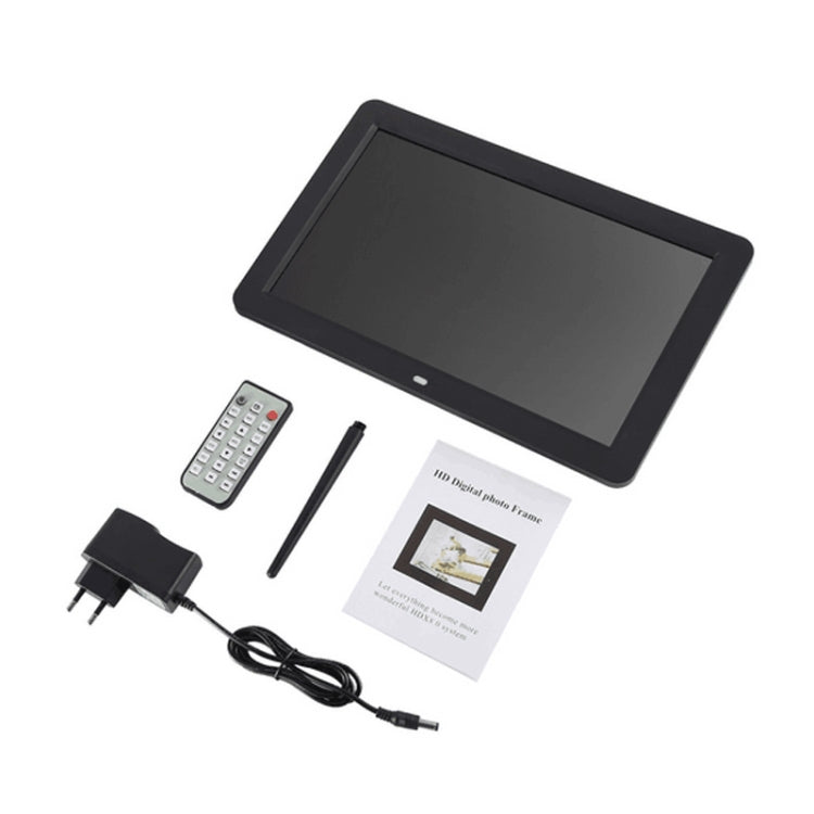 12英寸LED显示屏多媒體數碼相框帶支架&遙控功能