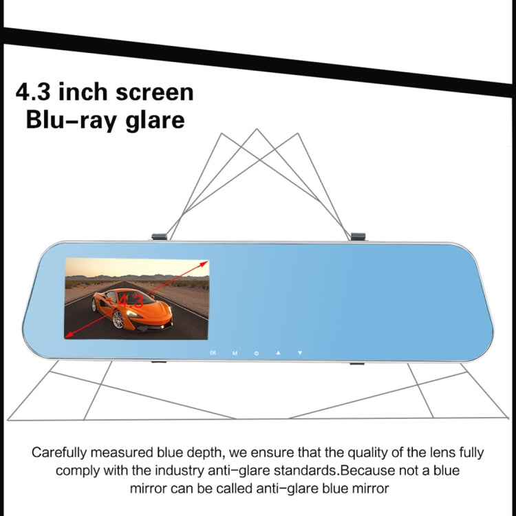 1080P 3.4寸屏 雙攝像頭 行車記錄儀 140度廣角 支持夜視/停車監控/循環錄像/倒車可視/移動偵測/重力感應/TF卡