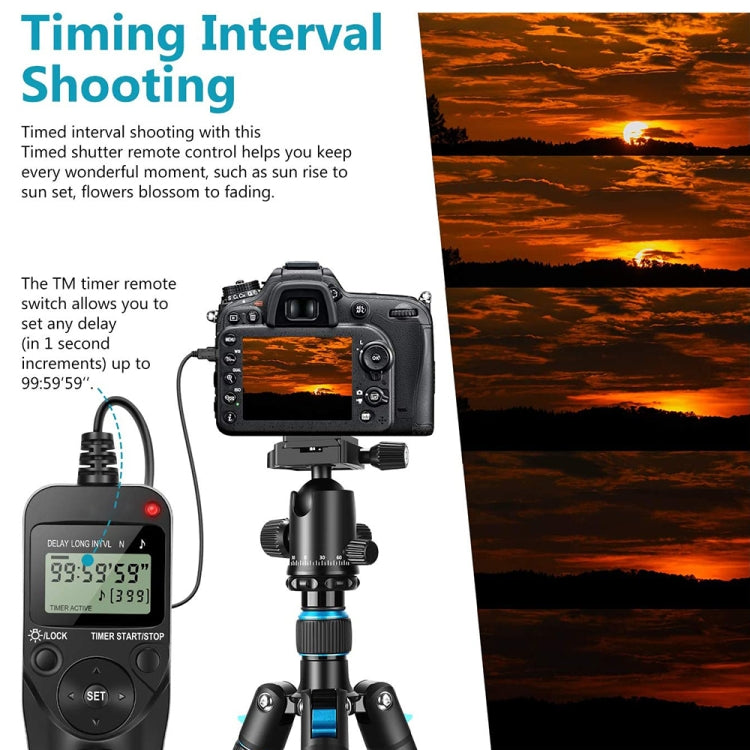 愛圖仕AP-TR3N LCD液晶显示屏定時快門遙控器適用於尼康: D5100，D3100, D7000, D5000, D90