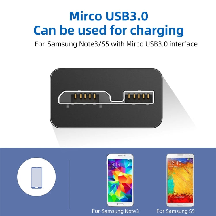 USB 3.0 公頭 轉 Micro USB 3.0公頭適配器, 右彎角 12cm
