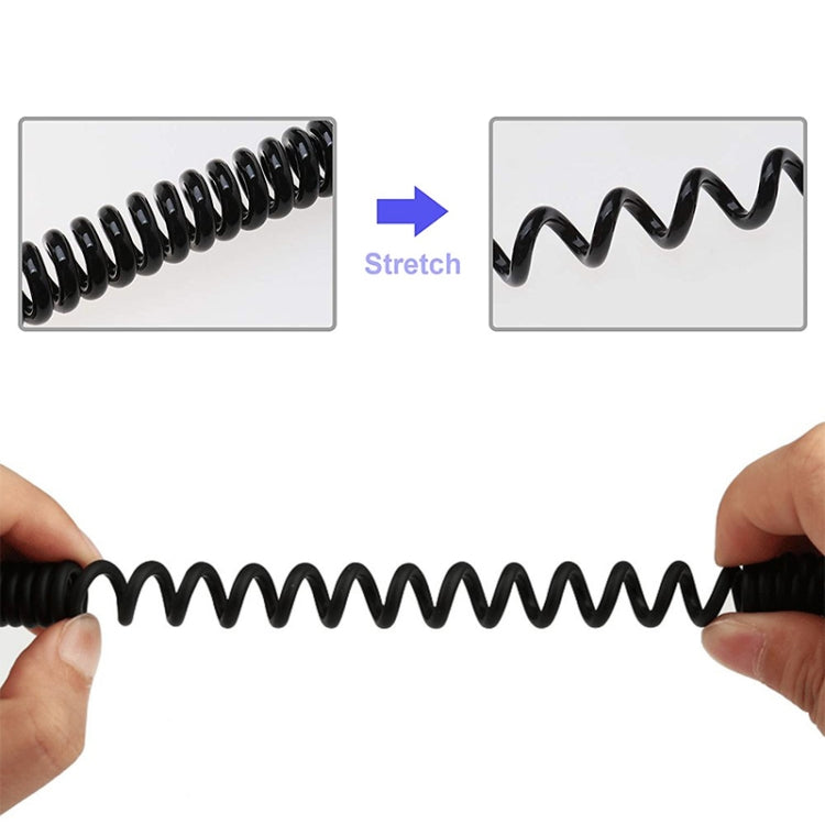 Micro USB數據充電同步捲筒線, 45cm-2m, 黑色