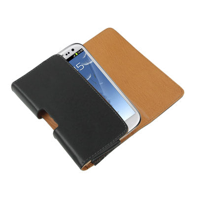 適用於Galaxy SIII / i9300 / i9500 皮套 帶皮帶夾子 黑色