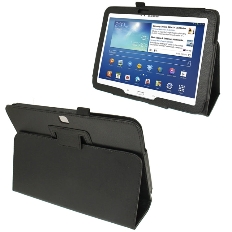 適用於Samsung Galaxy Tab 3  / GT-P5200 荔枝紋皮套帶支架