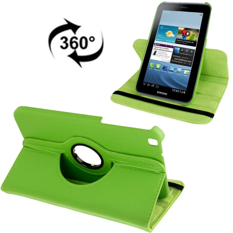 適用於Samsung Galaxy Tab 3  / T3110 / T3100 荔枝紋360度旋轉皮套 一字形