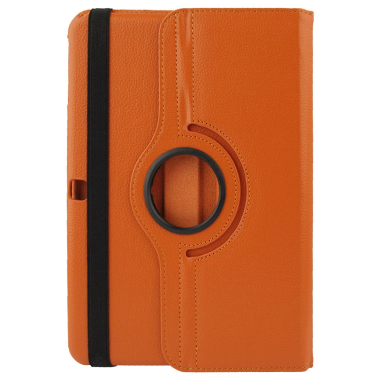 適用於三星 Galaxy Tab 4 10.1 / SM-T530 / T531 / T535  360度旋轉荔枝紋二檔一字型皮套支架皮套