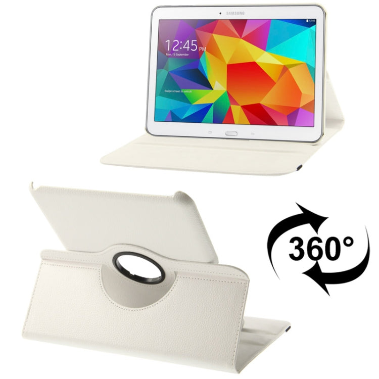 適用於三星 Galaxy Tab 4 10.1 / SM-T530 / T531 / T535  360度旋轉荔枝紋二檔一字型皮套支架皮套