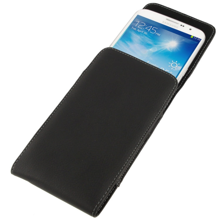適用於Samsung Galaxy Mega 6.3 / i9200 荔枝紋直插式皮套帶夾子