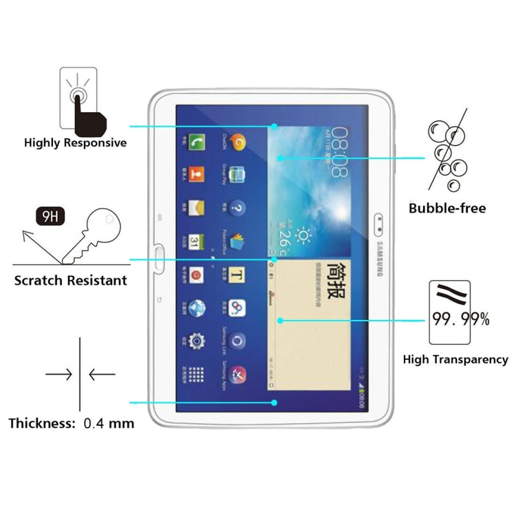 75個裝 適用於Samsung Galaxy Tab 3 10.1 / P5200 0.4mm直面 鋼化玻璃膜