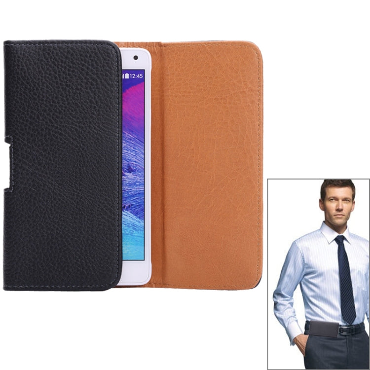 適用於Samsung Galaxy Note 4 / Note 3 / Note II / N7100 橫板荔枝紋背夾扣腰包