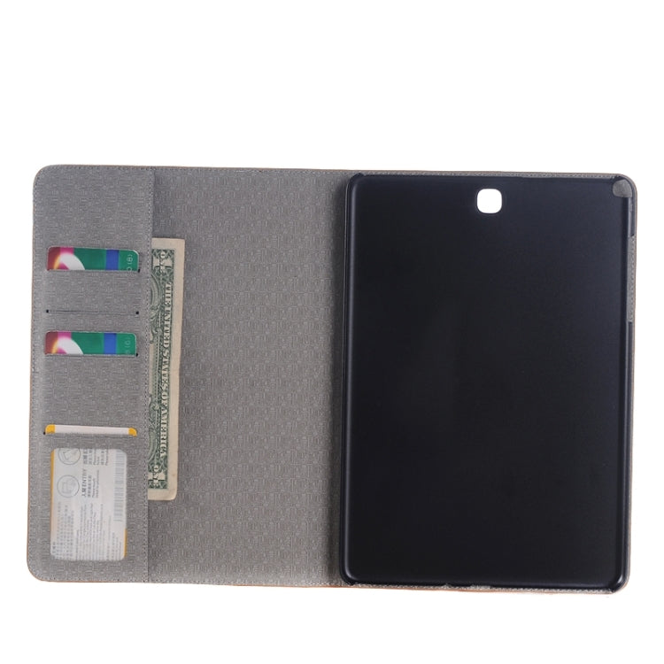 適用於三星Galaxy Tab A 9.7 4G LTE / T555 地圖圖案皮套帶支架&卡槽&錢包，圖案隨機發貨