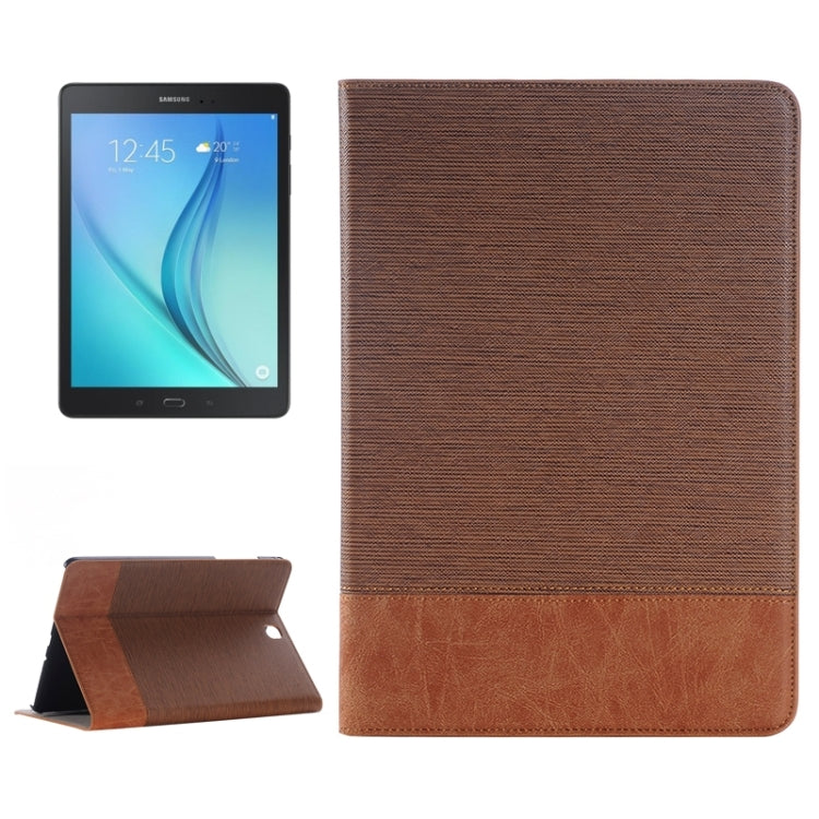 適用於三星Galaxy Tab A 9.7 4G LTE / T555 十字紋皮套帶支架&卡槽&錢包