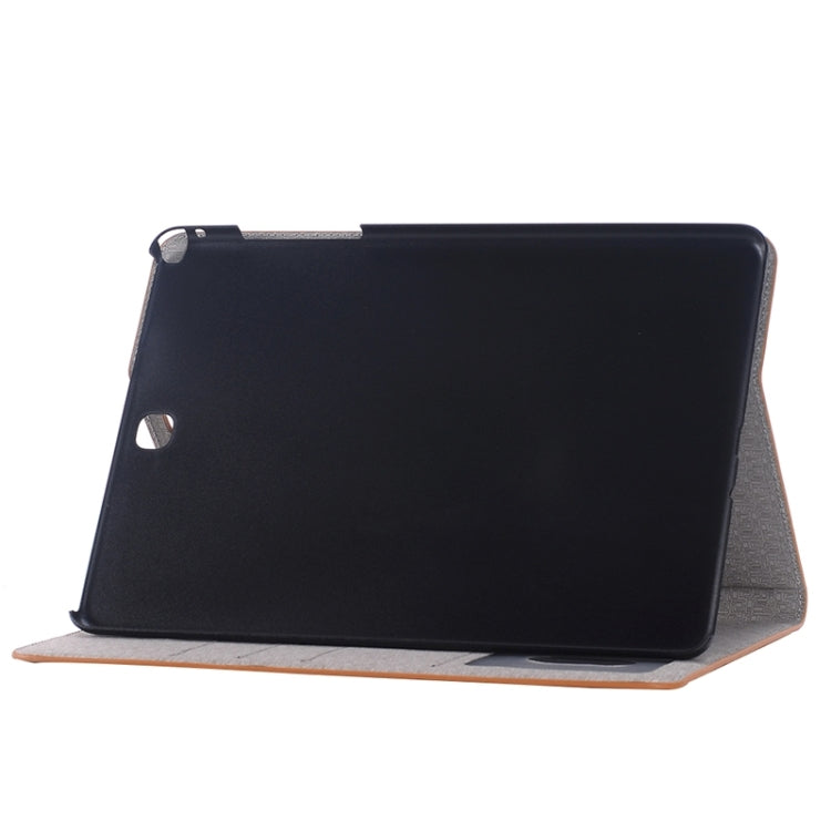 適用於三星Galaxy Tab A 9.7 4G LTE / T555 十字紋皮套帶支架&卡槽&錢包