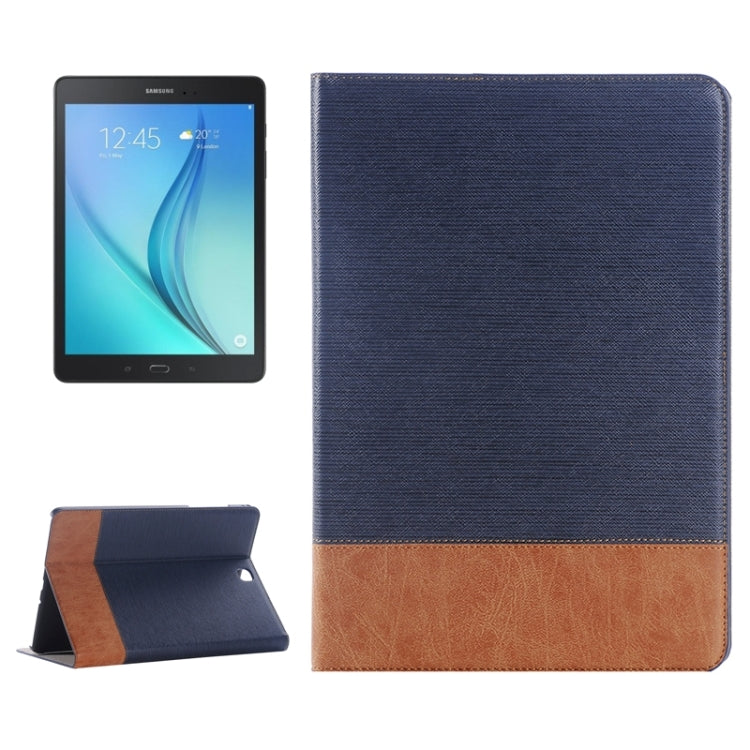 適用於三星Galaxy Tab A 9.7 4G LTE / T555 十字紋皮套帶支架&卡槽&錢包