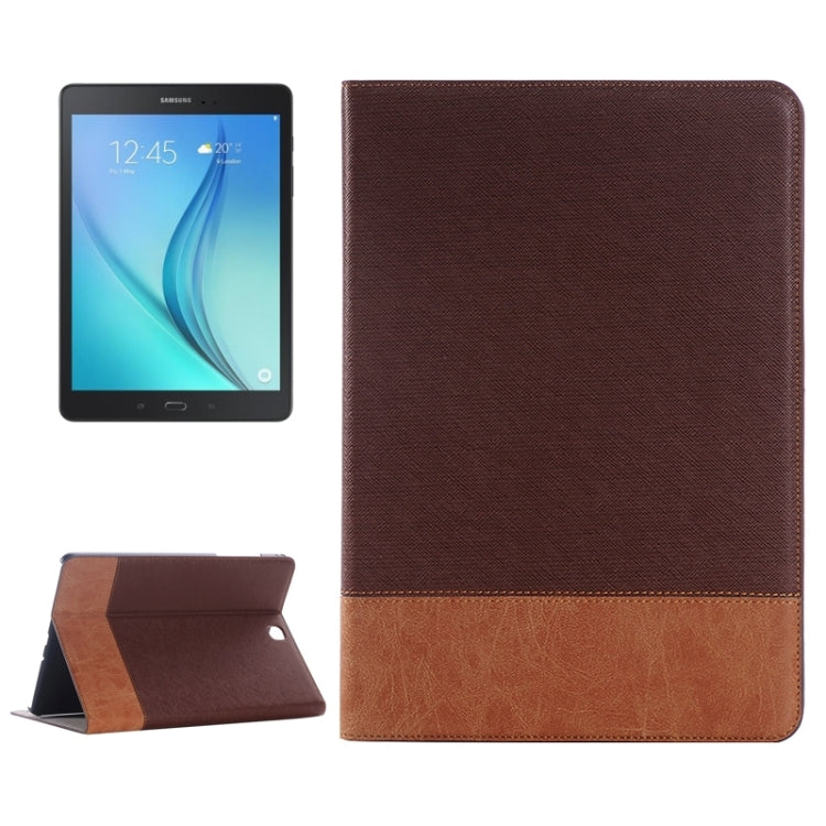適用於三星Galaxy Tab A 9.7 4G LTE / T555 十字紋皮套帶支架&卡槽&錢包
