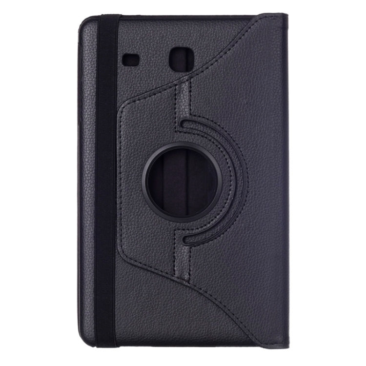 適用於三星Galaxy Tab E 9.6 荔枝紋旋轉皮套 帶多功能支架