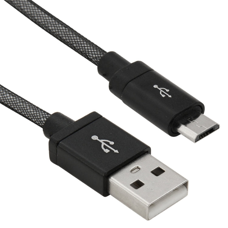 網狀風格金屬頭Micro USB 轉 USB 數據線, 線長: 1米
