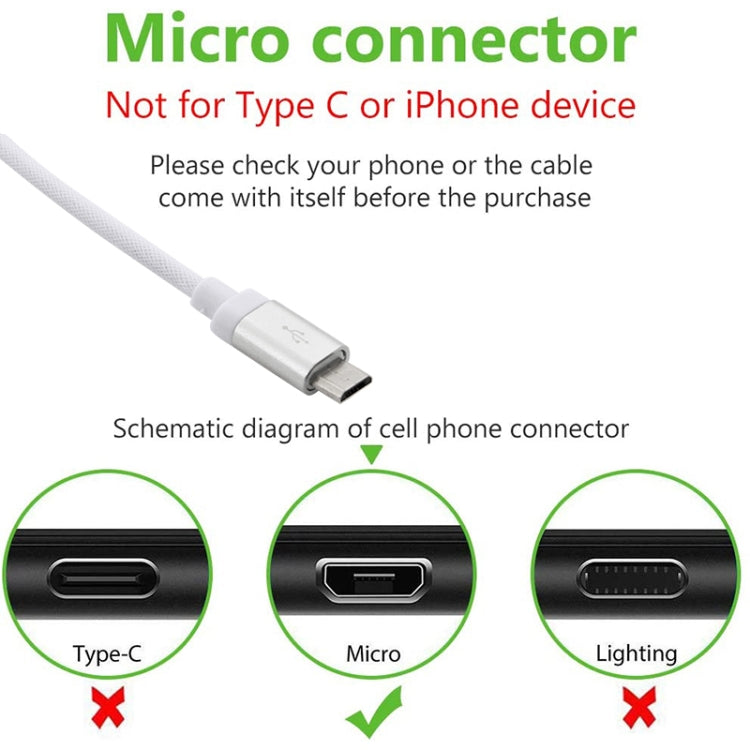 網狀風格金屬頭Micro USB 轉 USB 數據線, 線長: 1米