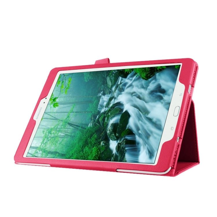 適用於三星Galaxy Tab S2 9.7 / T815荔枝紋左右開純色智能皮套 帶兩折支架 & 休眠功能