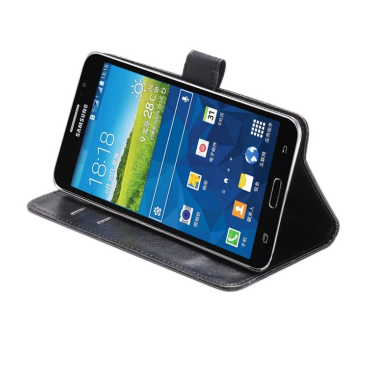 適用於三星Galaxy Mega 6.3 / i9200 5.5-6.3寸通用瘋馬紋360度旋轉包帶支架和卡槽