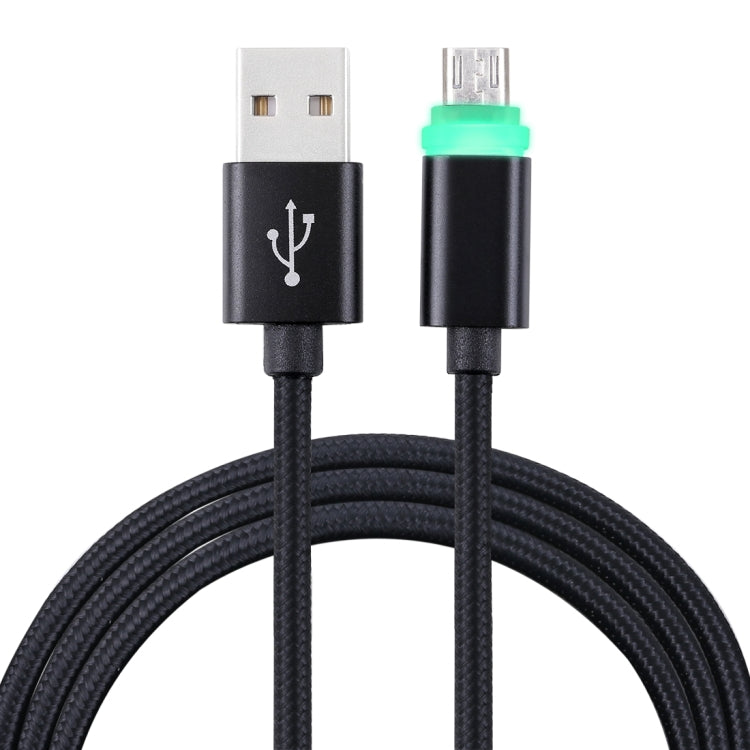 Micro USB 轉USB 2.0  編織風格數據線 帶LED指示燈 長度：1米