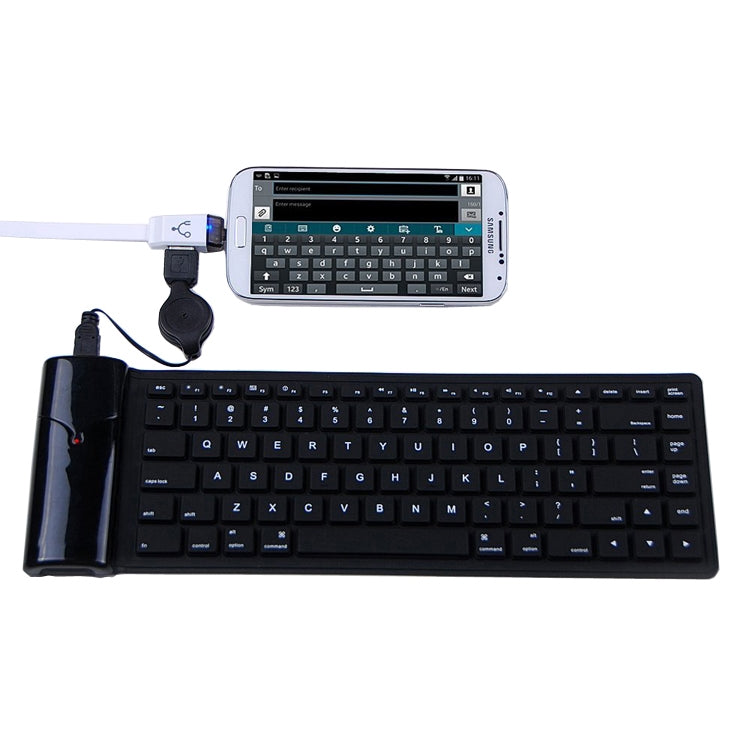 OTG-Y-01 USB 2.0公頭轉Micro USB 公頭 + USB 母頭 OTG充電數據線適用於帶OTG功能的安卓手機/平板電腦，長度：30cm