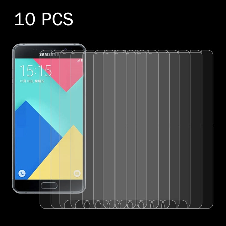10pcs/裝 適用於三星2016版蓋樂世 A5 0.26mm厚度 9H表面硬度 2.5D弧邊 鋼化玻璃保護膜套裝