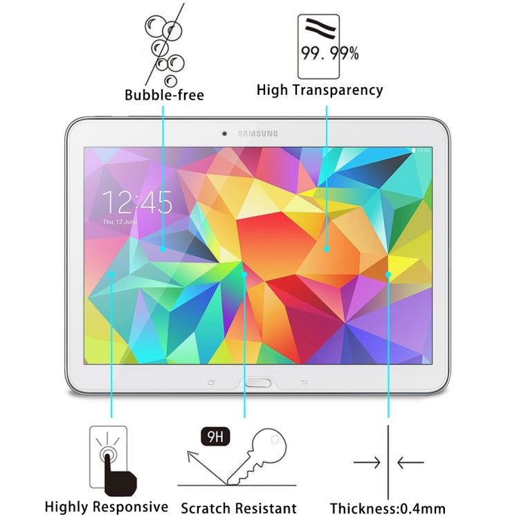 適用於Samsung Galaxy Tab 4 10.1 / T530/T531/T535 0.4mm直面 鋼化玻璃膜