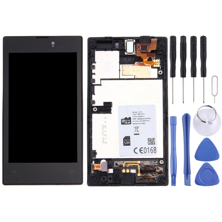 適用於Nokia Lumia 520 液晶屏總成 帶框