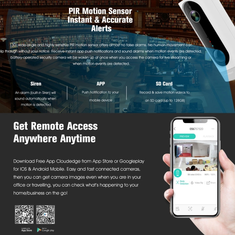 A1 3000毫安電池無線攝像機