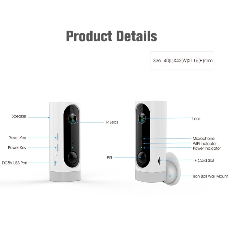A1 3000毫安電池無線攝像機