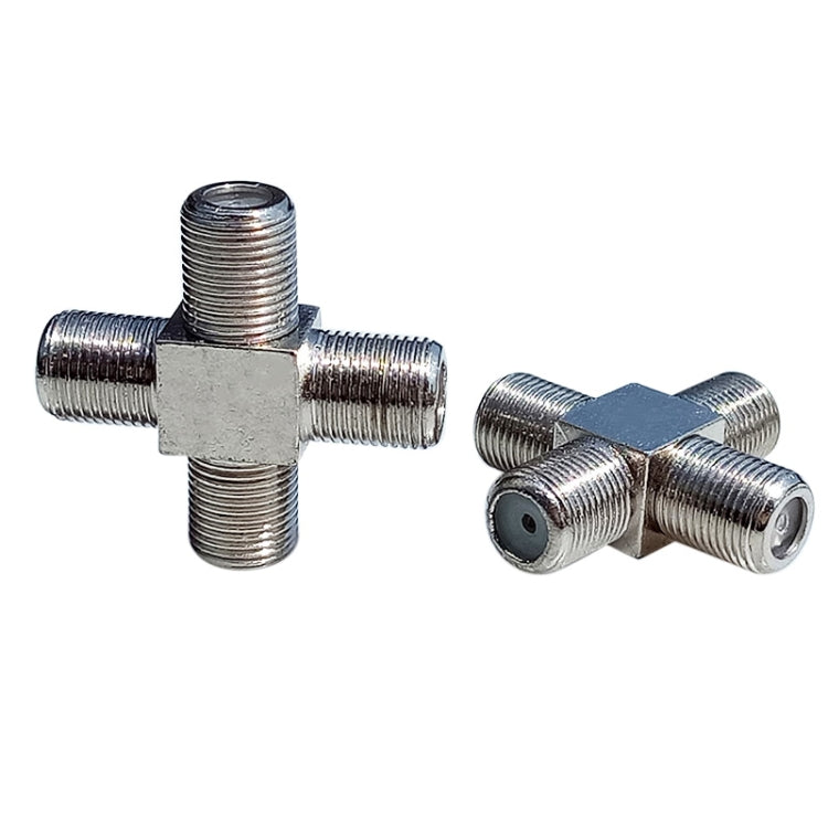 100個裝 1個F母頭裝3個F母頭 4路F頭分離器轉換頭