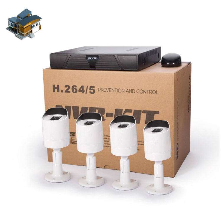 N4B3M/Kit 720P 4嵌入式100萬視頻錄像機全套 紅外距離 20米