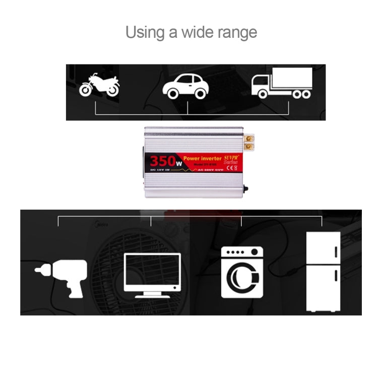 SUVPR DY-8105 350W DC 12V 轉 AC 220V電源逆變器 帶USB接口& 通用插座