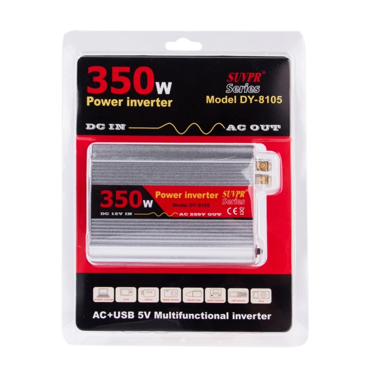 SUVPR DY-8105 350W DC 12V 轉 AC 220V電源逆變器 帶USB接口& 通用插座