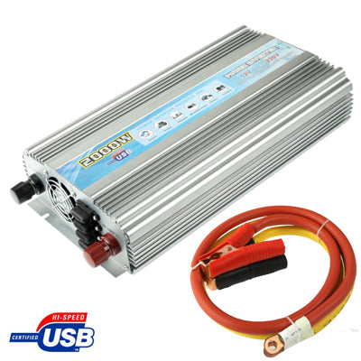 2000W 12V轉220V逆變器, 配電瓶線, 2000W DC 12V to AC 220V