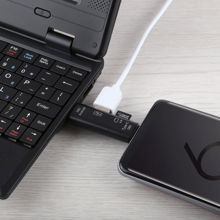 D-188 3合1 TF & USB2.0 轉 Micro USB & Type-C讀卡器 OTG轉接頭