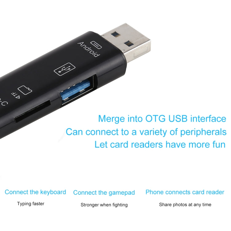 D-188 3合1 TF & USB2.0 轉 Micro USB & Type-C讀卡器 OTG轉接頭