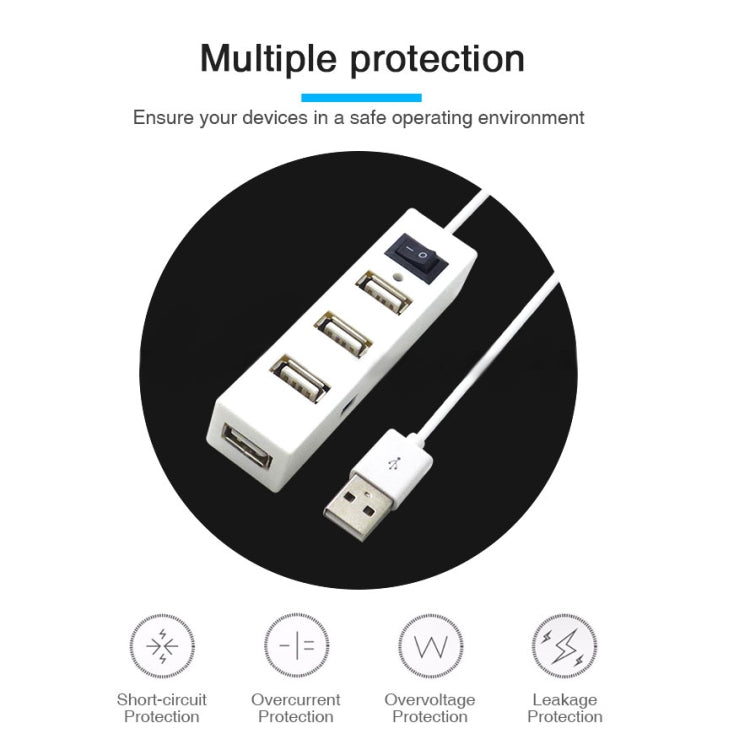 高速USB2.0 4接口集線器 帶開關