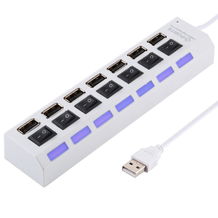 7 口 USB 2.0 HUB 即插即用 , 黑色