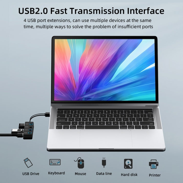 4 口 USB 2.0帶開關 HUB