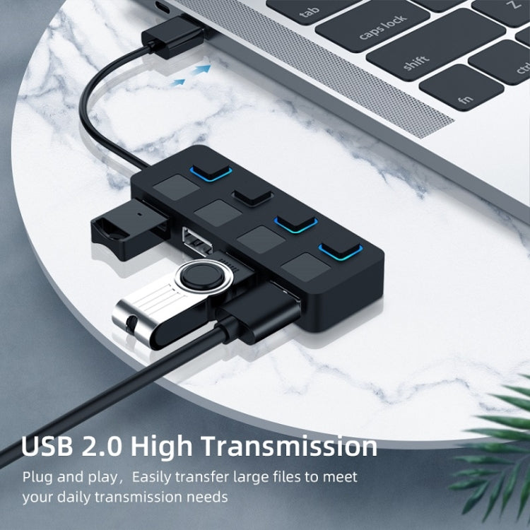 4 口 USB 2.0帶開關 HUB