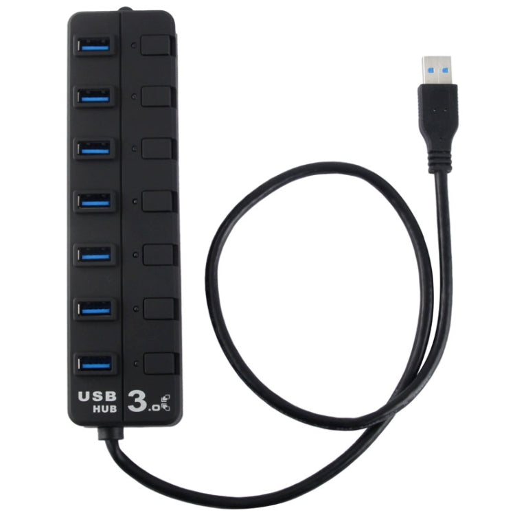 7 口 USB 3.0 HUB 帶藍色LED显示, 3007