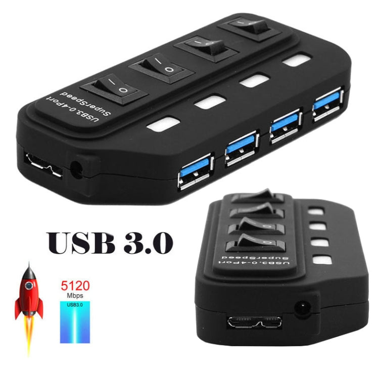 4口 USB 3.0 HUB, 超高速5Gbps