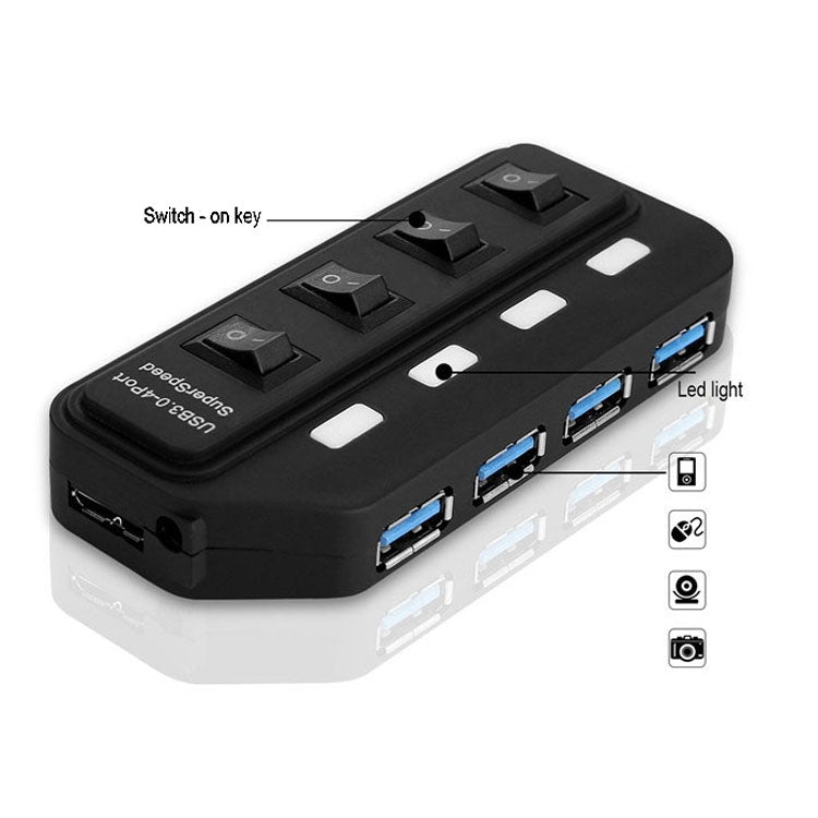 4口 USB 3.0 HUB, 超高速5Gbps