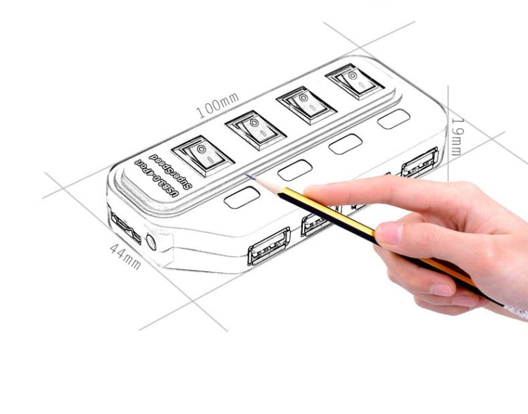 4口 USB 3.0 HUB, 超高速5Gbps