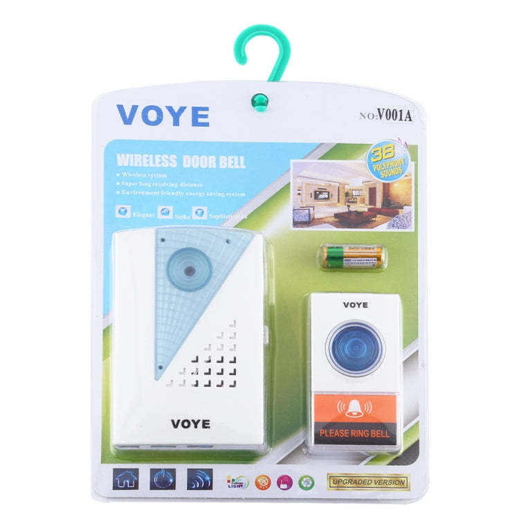 VOYE V001A 家用音樂遠程控制無線門鈴 帶38首和弦音樂