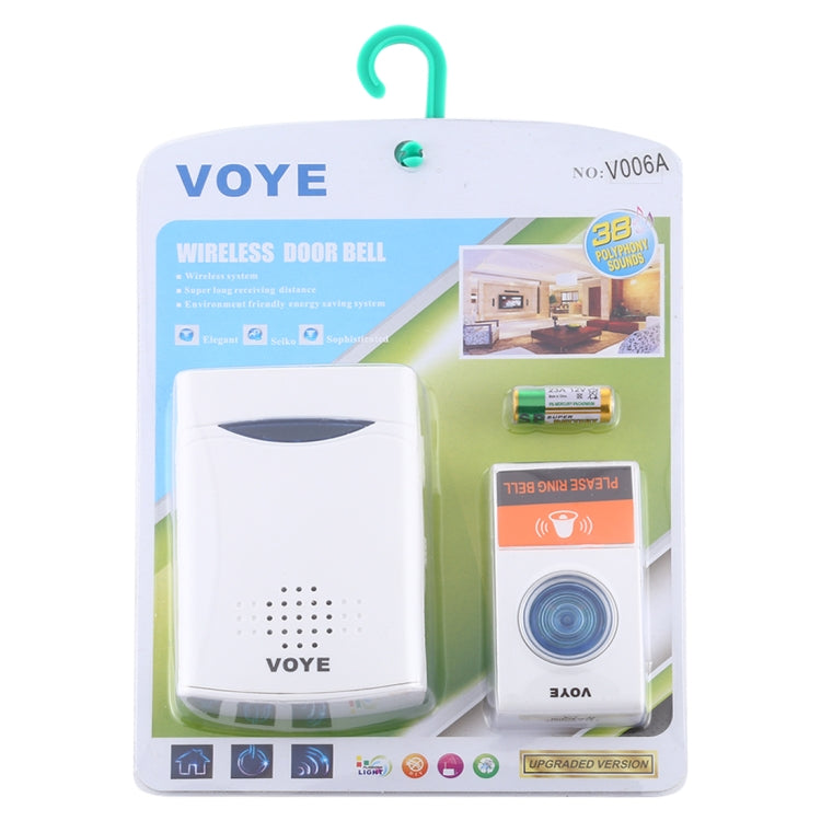 VOYE V006A 家用音樂遠程控制無線門鈴 帶38首和弦音樂