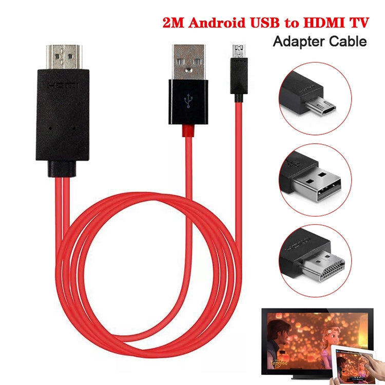 i9300 Micro USB MHL 高清線, Micro USB + USB, 2米